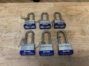 lot 119 image: BRINKS Lot of 6- Pad Locks
