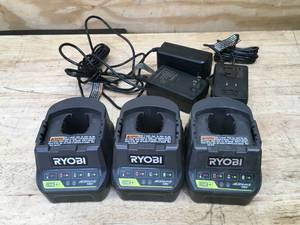 lot 147 image: Lot of 3 - Ryobi 18V Battery Charger Model # P118B