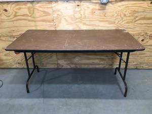 lot 150 image: Brown Folding Table