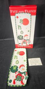 lot 35 image: Fitz and Floyd Snow Circles Server - In Orig Box
