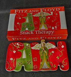 lot 44 image: Fitz and Floyd Snack Therapy Elongated Tray - In Orig Box
