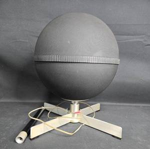 lot 9 image: JVC Nivico Vintage Black Globe Speaker on Stand with Rod