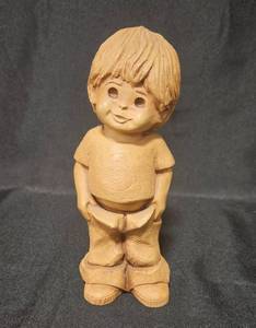 lot 103 image: Fannykins - Vintage Figurine of a Boy by Solar Statuary, Marked 3