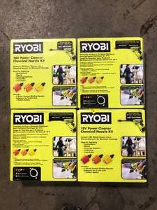 Lot of RYOBI EZClean Power Cleaner Chemical Nozzle Kit Customer Returns See Pictures
