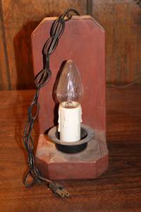 lot 40 image: Vintage Electric Candle Table Lamp with Dripping Wax Design