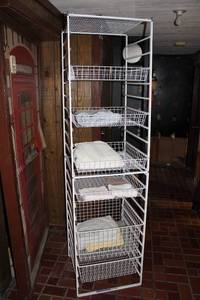 lot 89 image: 5-Tier Metal Wire Storage Rack with Baskets