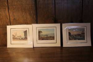 lot 101 image: Set of 3 Vintage Framed Prints of Swiss Scenes from 1860