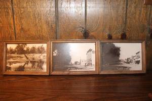 lot 112 image: Set of 3 Vintage Framed Black and White Photographs of Enderlin, North Dakota