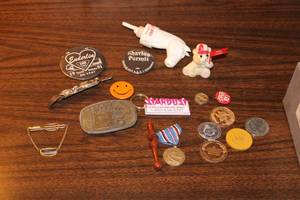 lot 132 image: Mixed Collection of Vintage Medals, Tokens, and Pins