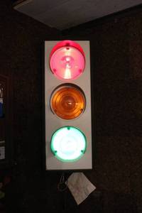 lot A-153 image: Vintage Traffic Light Display with Working Lights
