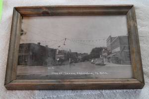 lot 205 image: Vintage Framed Photograph of Street Scene in Enderlin, ND