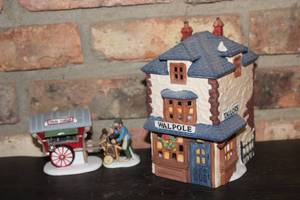 lot 301 image: Department 56 Dickens Village Series Walpole Tailor & Town Tinker Figures