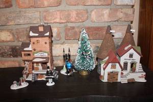 lot 303 image: Dickens Village Series Decorative Houses and Accessories Set