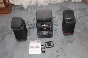 lot 368 image: Sharp Mini Component Stereo System with Remote and Manual
