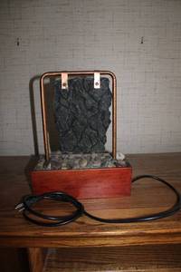 lot 374 image: Vintage Copper and Stone Tabletop Water Fountain