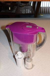 lot 393 image: Brita Water Filter Pitcher in Purple with 2 Filters