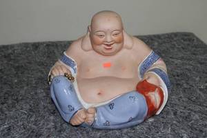 lot 47 image: Large Ceramic Laughing Buddha Figurine