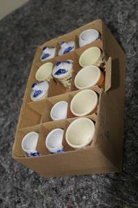 lot 65 image: Set of 17 Assorted Vintage Asian Tea Cups with Dragon and Floral Designs