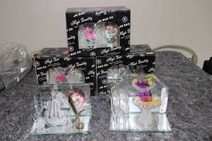 lot 180 image: Collection of 3 Jin Bao Da High Quality Glass and Crystal Figurines
