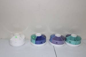 lot 182 image: Set of 4 Multi-Color Spinning Storage Caddies with Removable Bins
