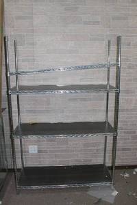 lot 191 image: 4-Tier Chrome Wire Shelving Unit