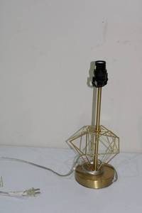 lot 201 image: Geometric Design Brass Table Lamp Base
