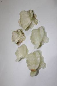 lot 257 image: Set of 5 Jade Carved Tortoise Figurines