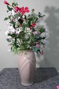 lot 280 image: Decorative Vase with Artificial Floral Arrangement