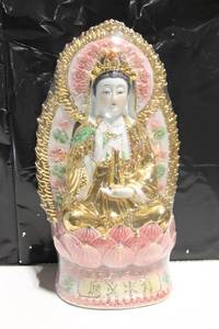 lot 404 image: Antique Handcrafted Chinese Porcelain Kwan Yin Statue