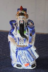 lot 598 image: Vintage Chinese Porcelain Figure of God of Wealth