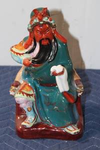 lot 718 image: Antique Porcelain Figurine of Chinese Warrior