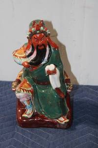 lot 723 image: Detailed Chinese Warrior Porcelain Figurine