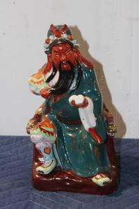 lot 725 image: Hand-Painted Ceramic Warrior Figurine