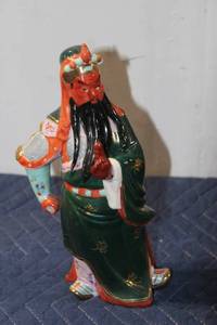 lot 878 image: Handcrafted Ceramic Figurine of Ancient Warrior in Traditional Attire