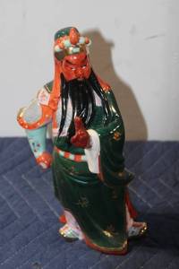 lot 882 image: Hand-Painted Porcelain Warrior Figurine
