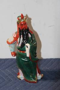 lot 885 image: Vintage Ceramic Warrior Figurine Statue