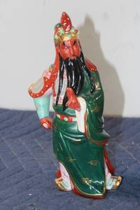 lot 892 image: Hand-Painted Porcelain Figurine of Ancient Chinese Warrior