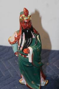 lot 897 image: Chinese Porcelain Warrior Figurine with Hand-Painted Details
