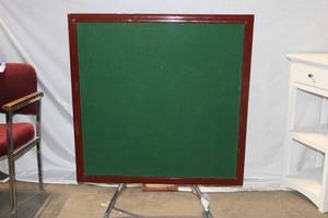 lot 982 image: Vintage Folding Card Table with Green Felt Surface