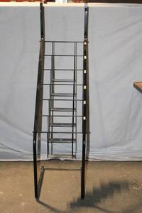 lot 987 image: Metal Display Rack with Multiple Shelves