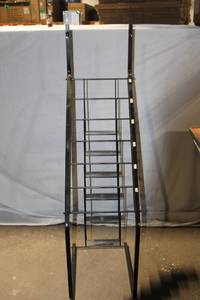 lot 988 image: Metal Slatwall Display Stand with 7 Shelves