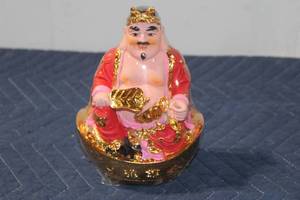 lot 1207 image: Colorful Ceramic Figure of Laughing Buddha