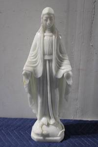lot 1211 image: Vintage White Marble Lady of Grace Statue