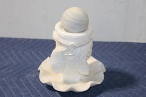 lot 1214 image: Carved White Marble Fountain with Fish Design