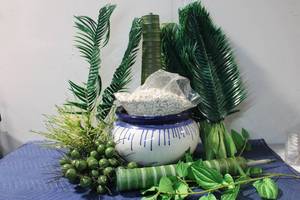 lot 1249 image: Assorted Artificial Greenery with Ceramic Pot