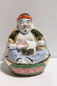 lot 674 image: Colorful Ceramic Laughing Buddha Figurine