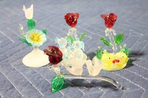 lot 1056 image: Set of 4 Miniature Glass Animal Sculptures