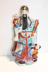 lot 1112 image: Decorative Asian Ceramic Figurine with Children Motif