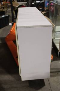lot 1257 image: Used Glass Display Cabinet with White Base