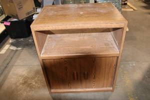 lot 1262 image: Used Wooden Cabinet with Shelf and Double Doors